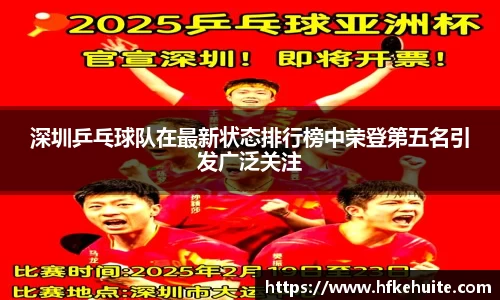 深圳乒乓球队在最新状态排行榜中荣登第五名引发广泛关注